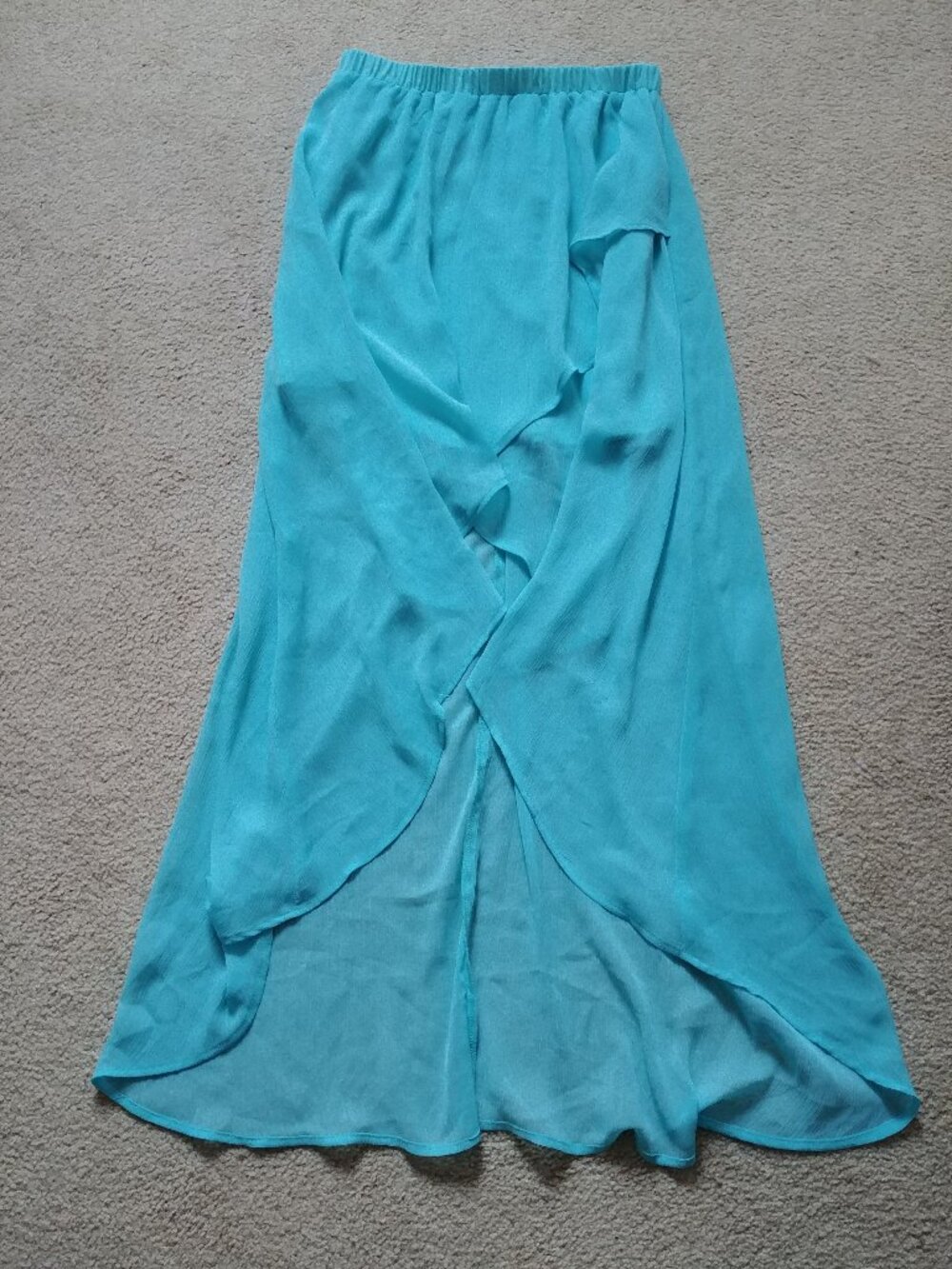 Xhilaration Aqua Sheer Beach Wear Skirt, Size Small, Like New
